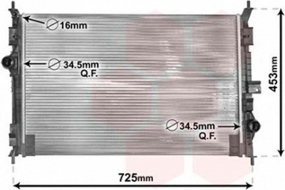 VAN WEZEL 40002386 -  Радиатор, охлаждение двигателя